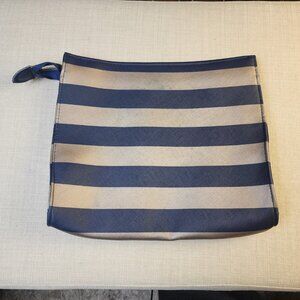 Black Gold Striped Makeup Bag Thick
